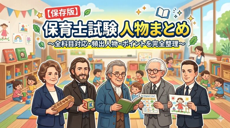 保育士試験 人物 保育原理 社会福祉 子どもの家庭福祉 教育原理 保育実習論 社会的養護 子どもの保険 子どもの心理学 過去問 データ 年表 頻出 ポイント まとめ
