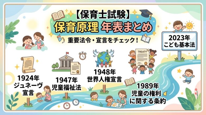 保育士試験 保育原理 年表 頻出 ポイント まとめ