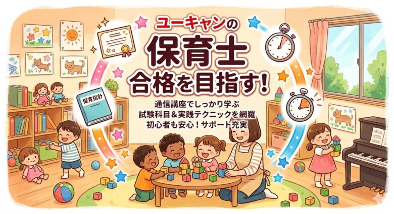 保育士試験　通信講座　口コミ　レビュー　ユーキャン